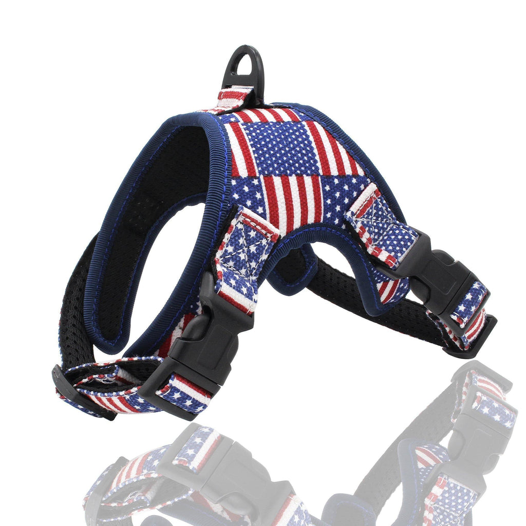 Camo Pattern Dog Harnesses (Flag) - PawdyGuard