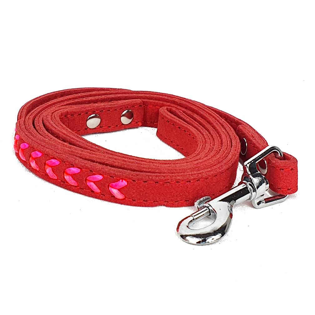 Wave Pattern Dog Leash (Red)