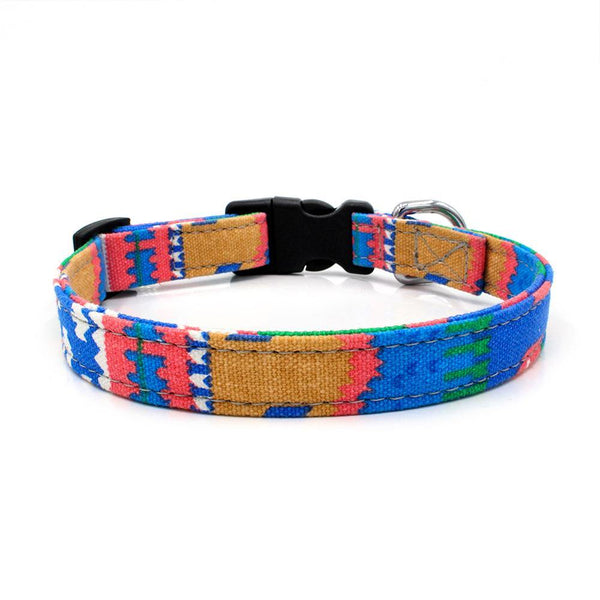 Multicolor Canvas Dog Collar - PawdyGuard