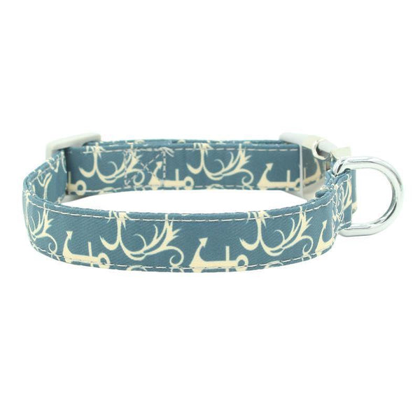 Paisley Pattern Dog Collar (Navy) - PawdyGuard