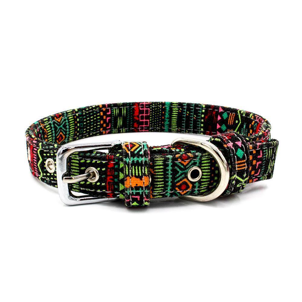 Multicolored Adjustable Dog Collar (Black) - PawdyGuard