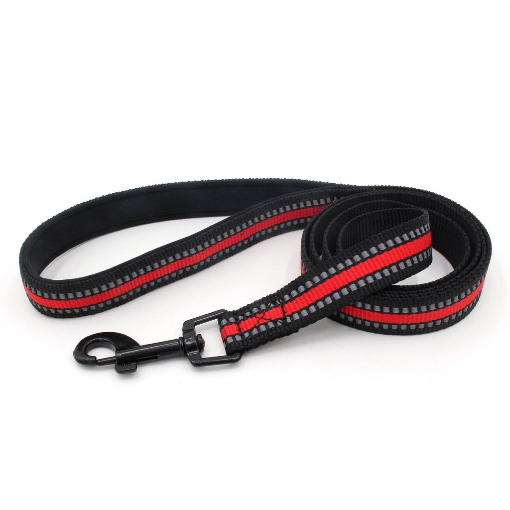 Reflect Woven Tape Dog Leash (Red) - PawdyGuard