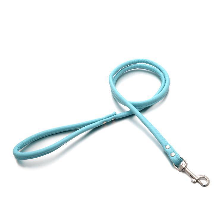 PU-Leather Dog Loop Handle Leash (Blue) - PawdyGuard